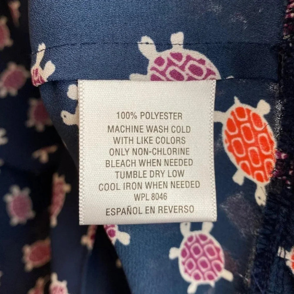 maison Jules Blue Turtle Pattern Sleeveless Top - Picture 5 of 6